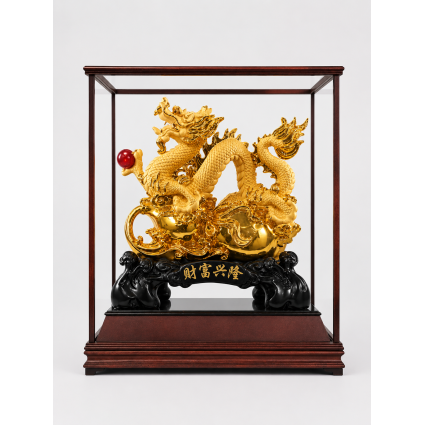 沙金龍玻璃框禮品