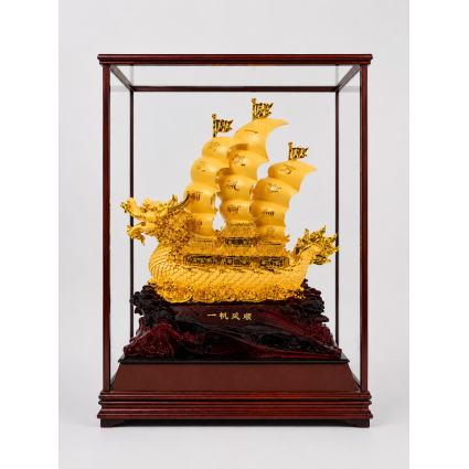 沙金龍船玻璃框禮品